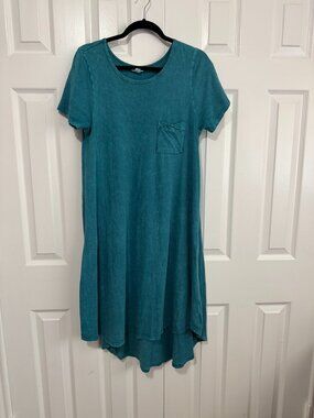Turquoise washed LuLaRoe Carly Dress Size M
